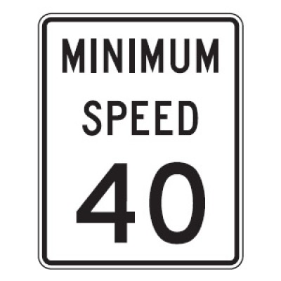 R2-4P Minimum Speed Limit Sign 40mph