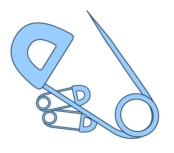 Free Christian Clip Art Image: Safety Pins