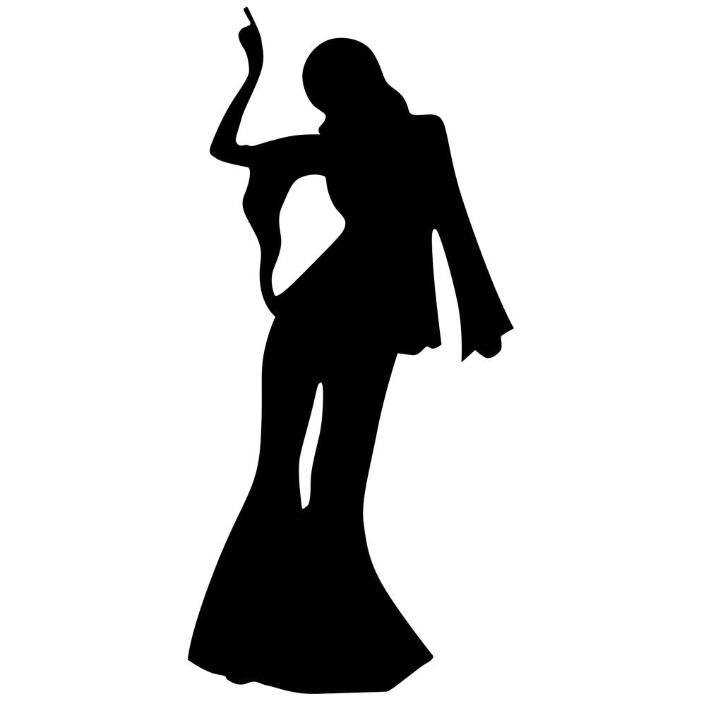 Stand-up Female Disco Dancer Silhouette 1.7m | Peeks