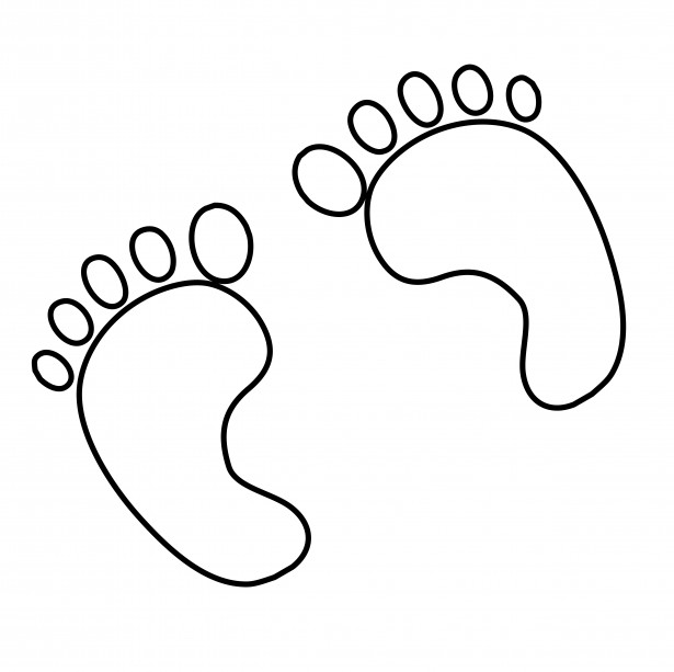 baby footprint template printable