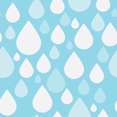 Simple Blue  White Raindrop Tiling Pattern | Pattern border