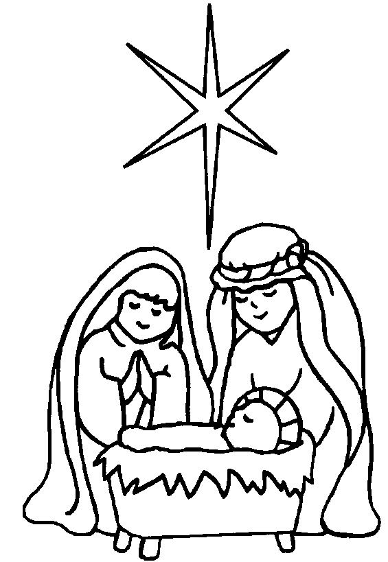 Christmas Nativity Clipart Black And White | Clipart library - Free 