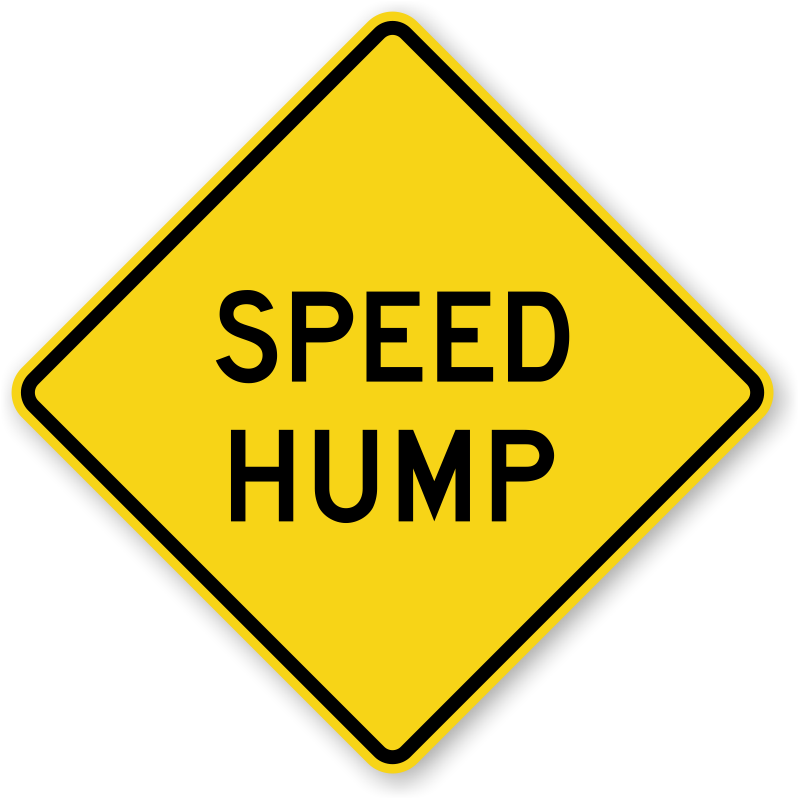 Speed Hump Sign - W17-1, SKU: X-