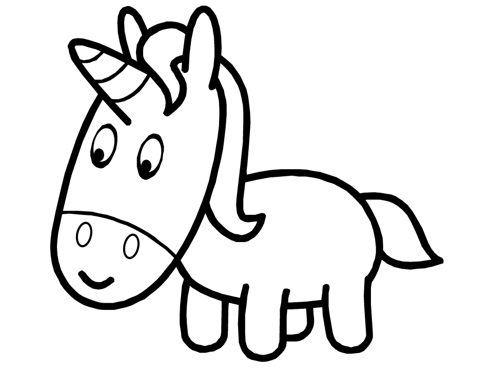 cute cartoon unicorn coloring pages | Coloring Pages For Kids