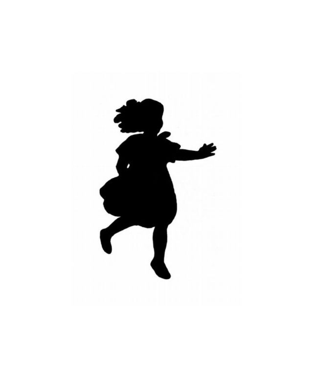 free little girl silhouette clip art - photo #19