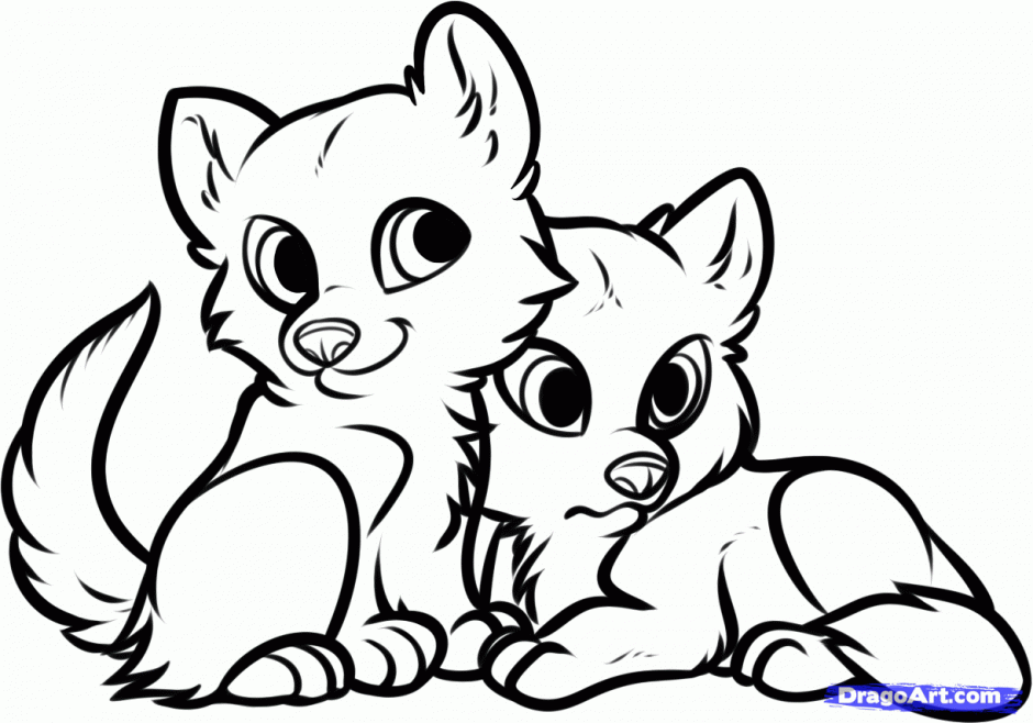 cute wolf coloring pages - Clip Art Library