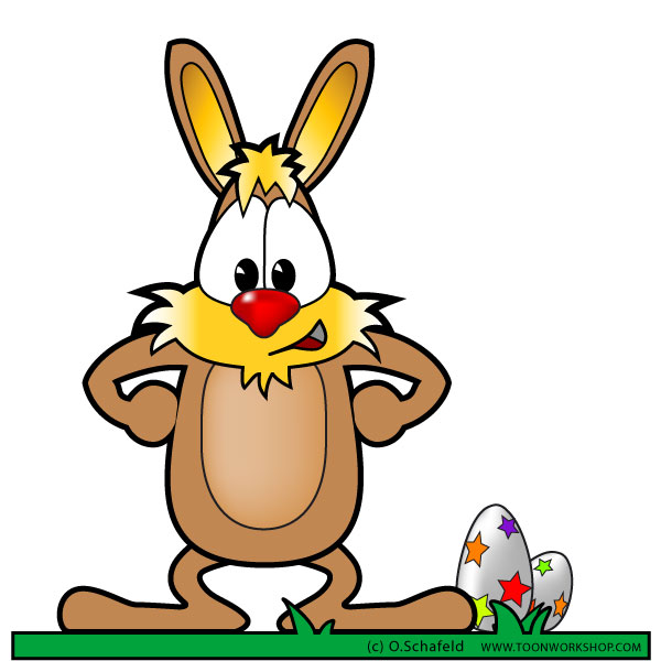Free Easter Bunny clipart, cartoon style