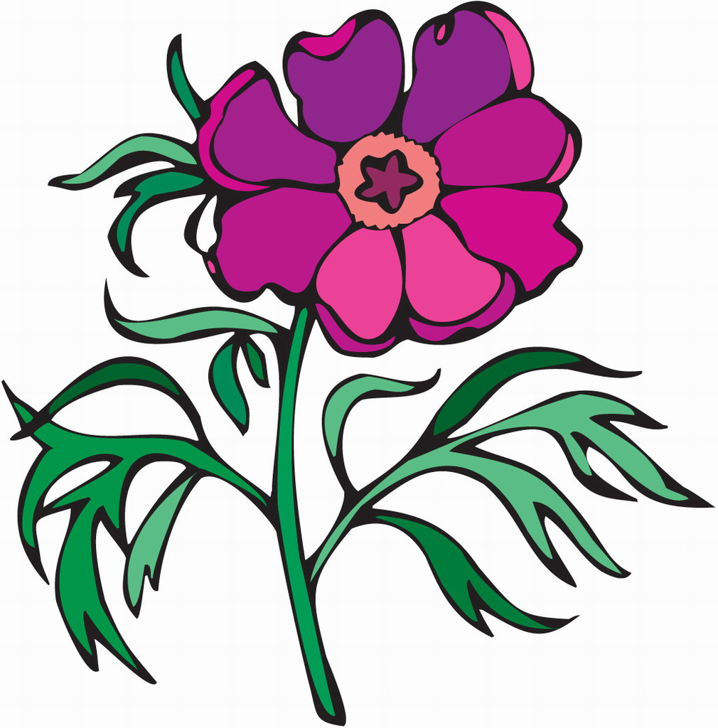 Pretty Cartoon Flower Clip Art Library