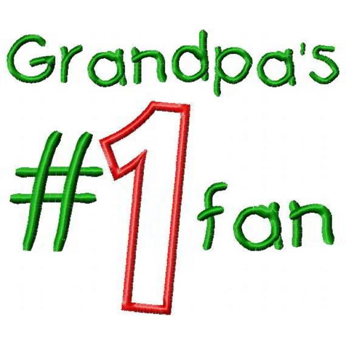 Grandpa #1 Fan Applique Designs
