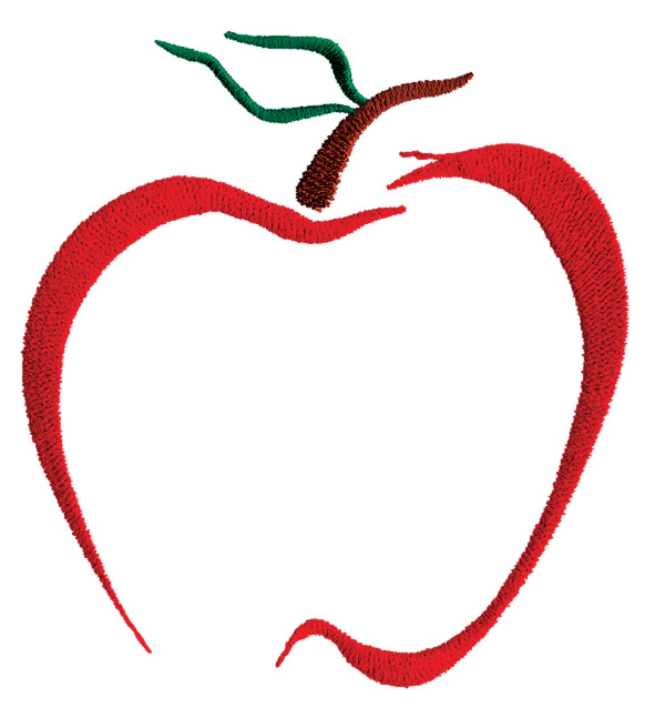 Red Apple Outline Clipart - Gallery