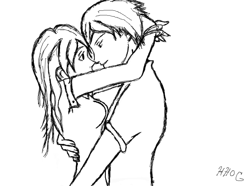 Free Cute Couple Cartoon Hugging, Download Free Cute