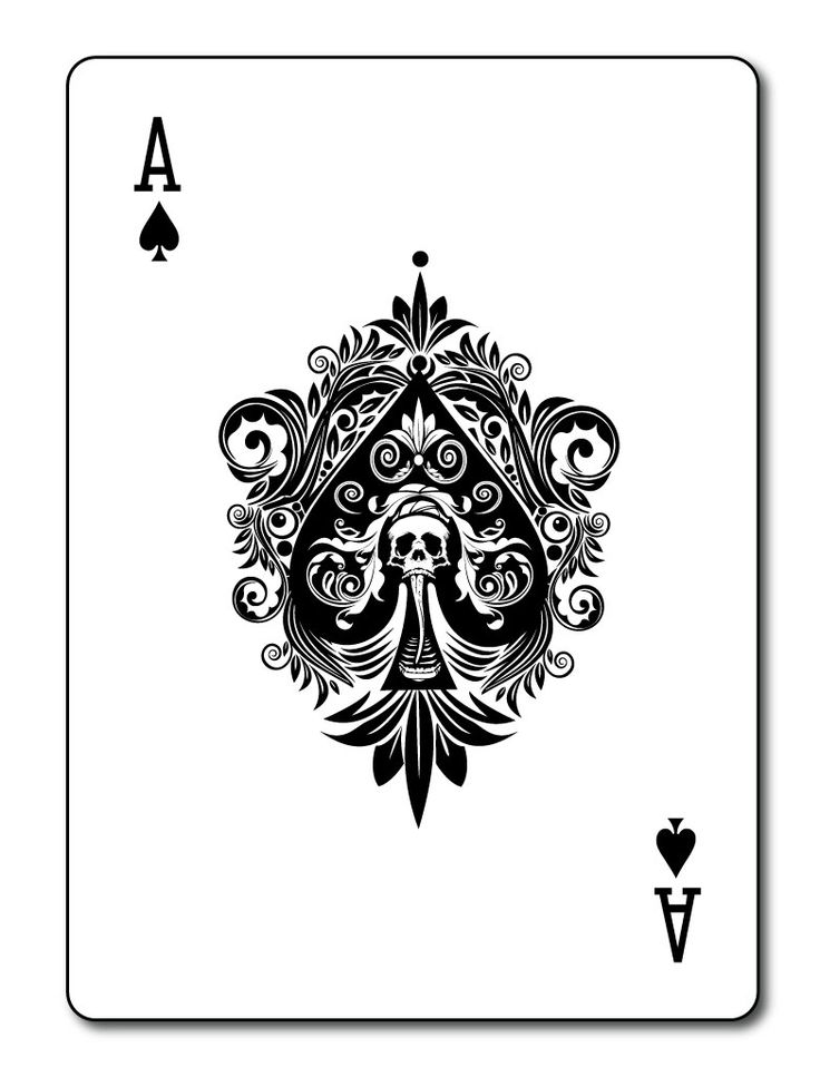 Ace Spades Death Card Tattoo Design | Ace of Spades | Clipart library