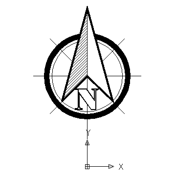 Architectural north arrow block in symbols north arrows Autocad 