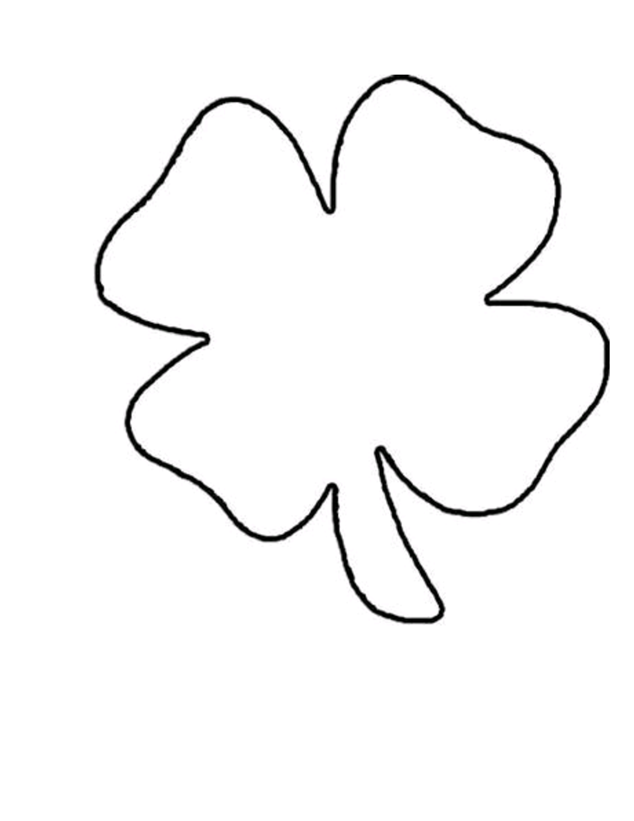Clover Printable Template - Clipart library - Clipart library