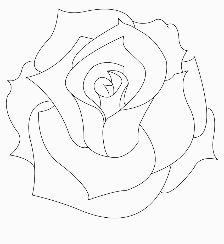 Free Rose Drawing Outline, Download Free Rose Drawing Outline png