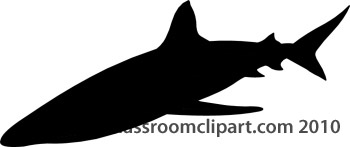 Silhouettes : shark-silhouette-1108-2 : Classroom Clipart