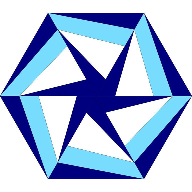 Spinning Star Hexagon Block by TheTiltedQuilter - Craftsy
