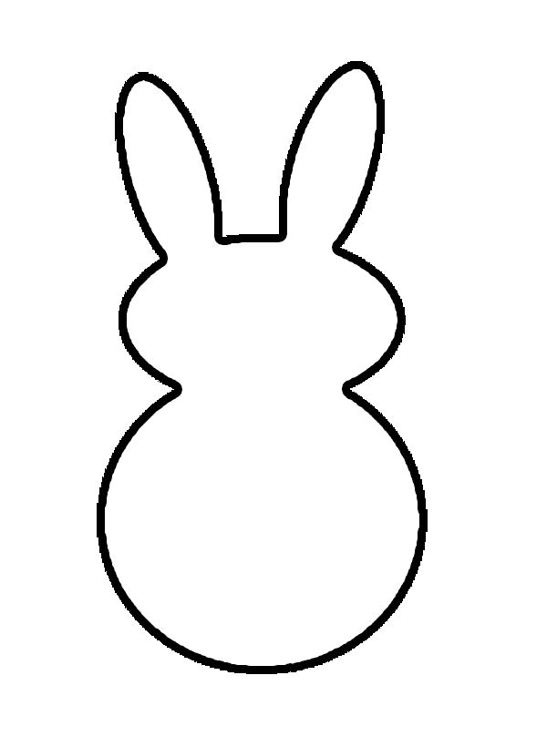 BUNNY OUTLINE | bunny shape outline | Baby shower | Clipart library