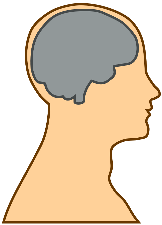 Silhouette of a brain Clipart, vector clip art online, royalty 