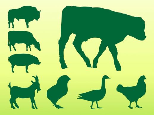 Farm Animal Silhouette - Clipart library