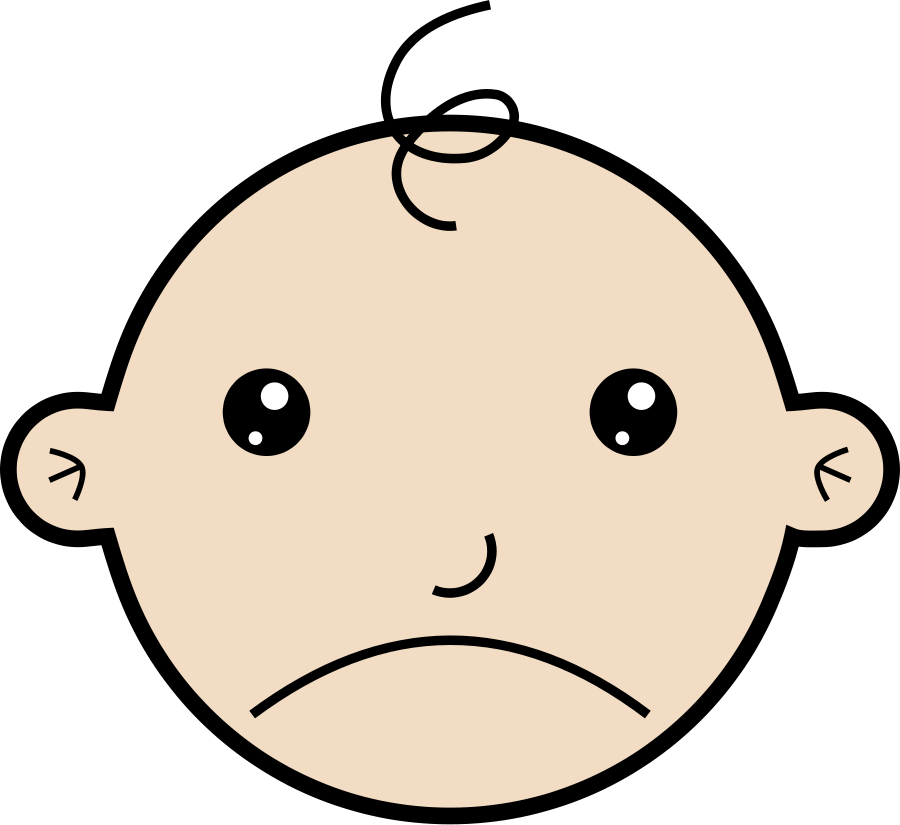 Sad Baby Clipart, vector clip art online, royalty free design 