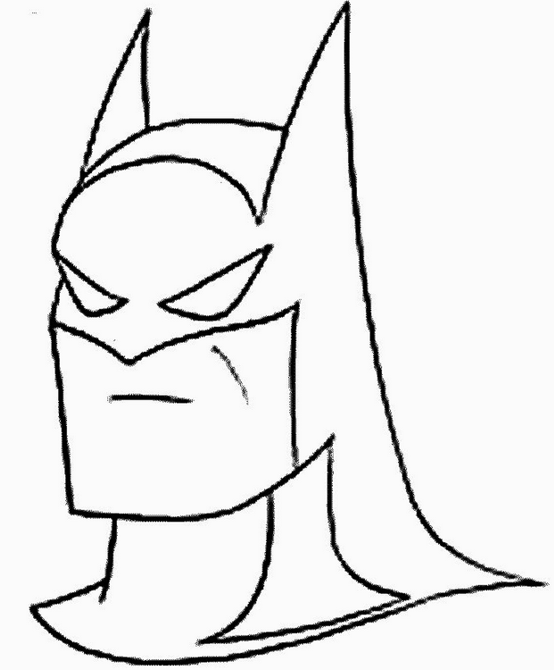 Printable batman-head-coloring-page 