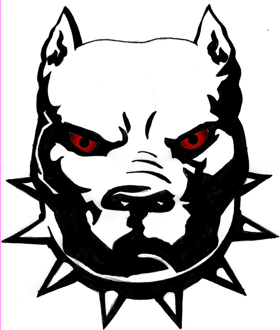 pitbull silhouette tattoo