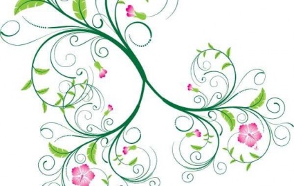 Swirl Floral Design Vector Art Vector floral - Free vector for 