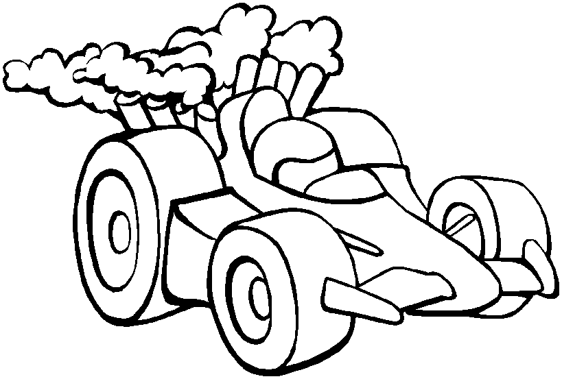 Cartoon Race Cars Black And White Images  Pictures - Becuo