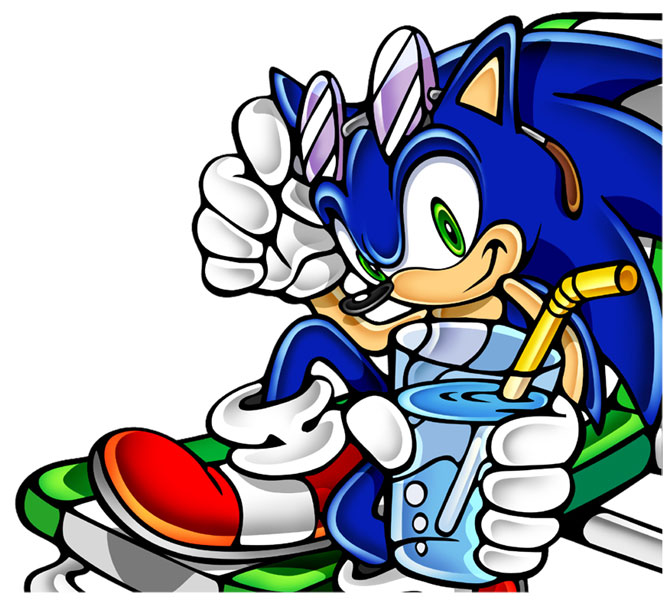 Sonic  Cool Drink - Characters  Art - Sonic Adventure