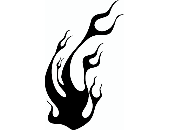 Flames Tattoo Outline - Clipart library