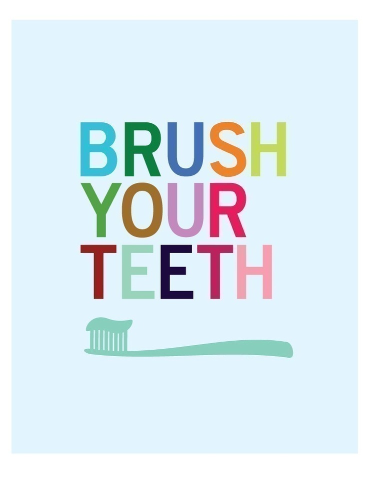 Brush Your Teeth - 8 x 10 bathroom art print
