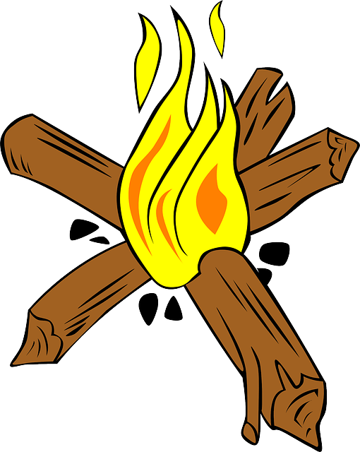Cartoon Fire With Wood | Clipart library - Free Clipart Images