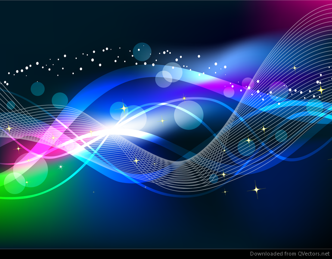 Abstract Wave Color Light Background Vector - Free Vector Download 