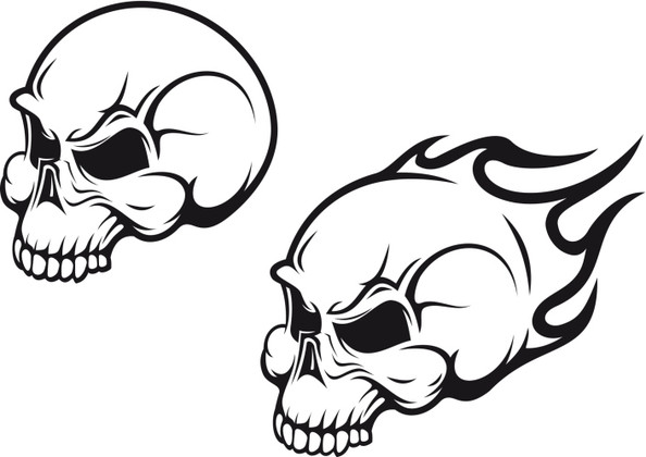 Flaming Skull Tattoo Design Idea - Tattoo Design Ideas and 