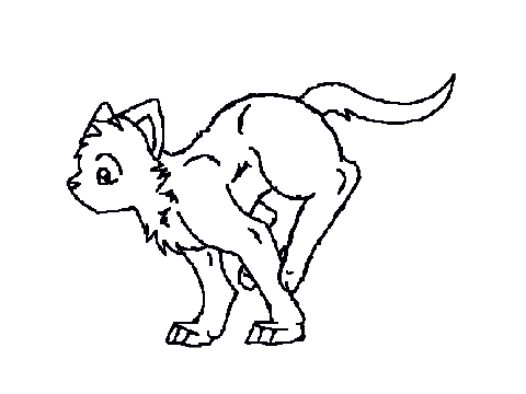 easy running cat drawing - Clip Art Library