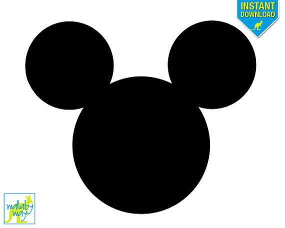 Mickey Mouse Silhouette Printable Iron On by TheWallabyWay 