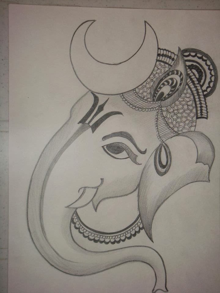 drawing of lord ganesha - Clip Art Library