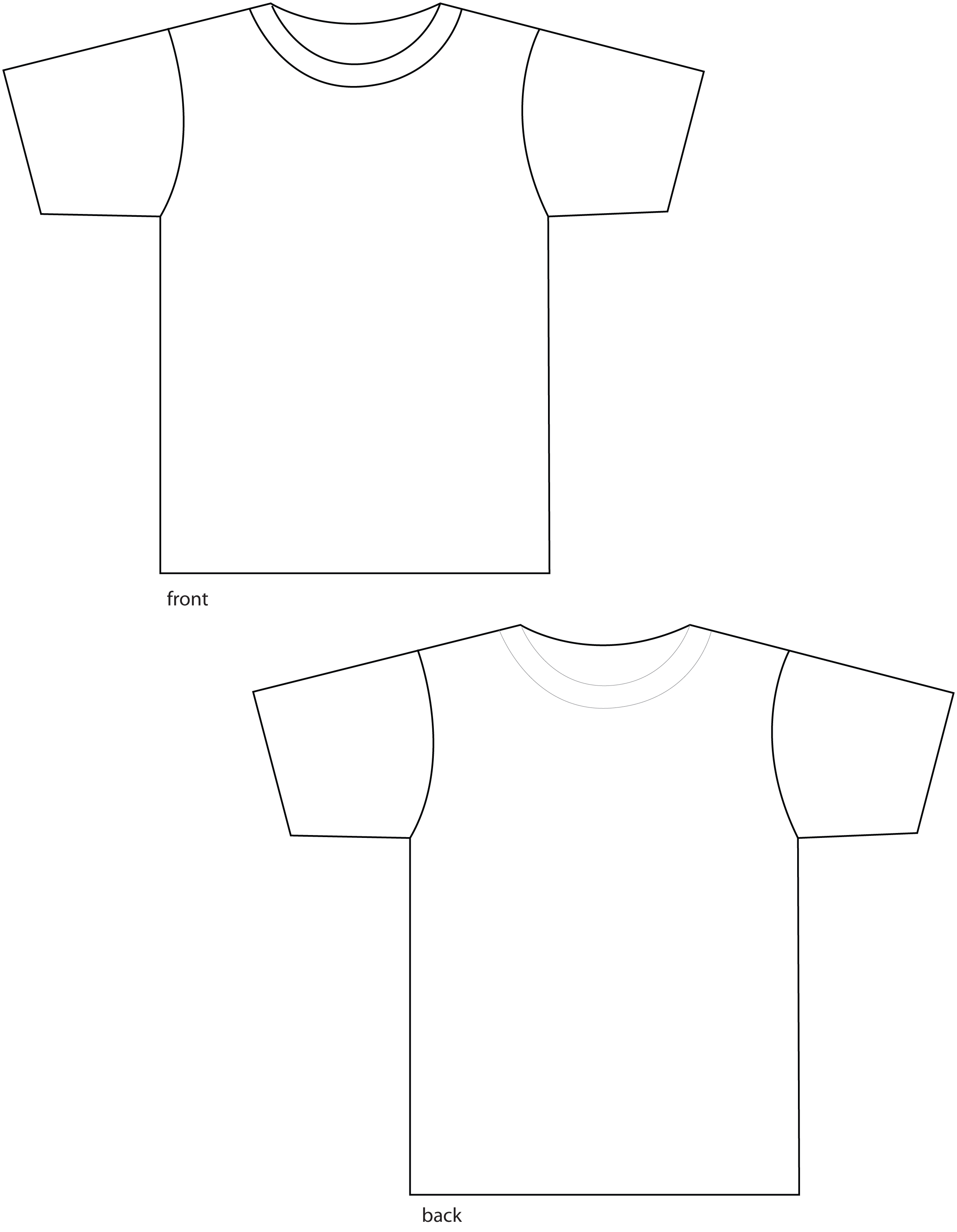 Tshirt Clipart Front And Back - Gallery