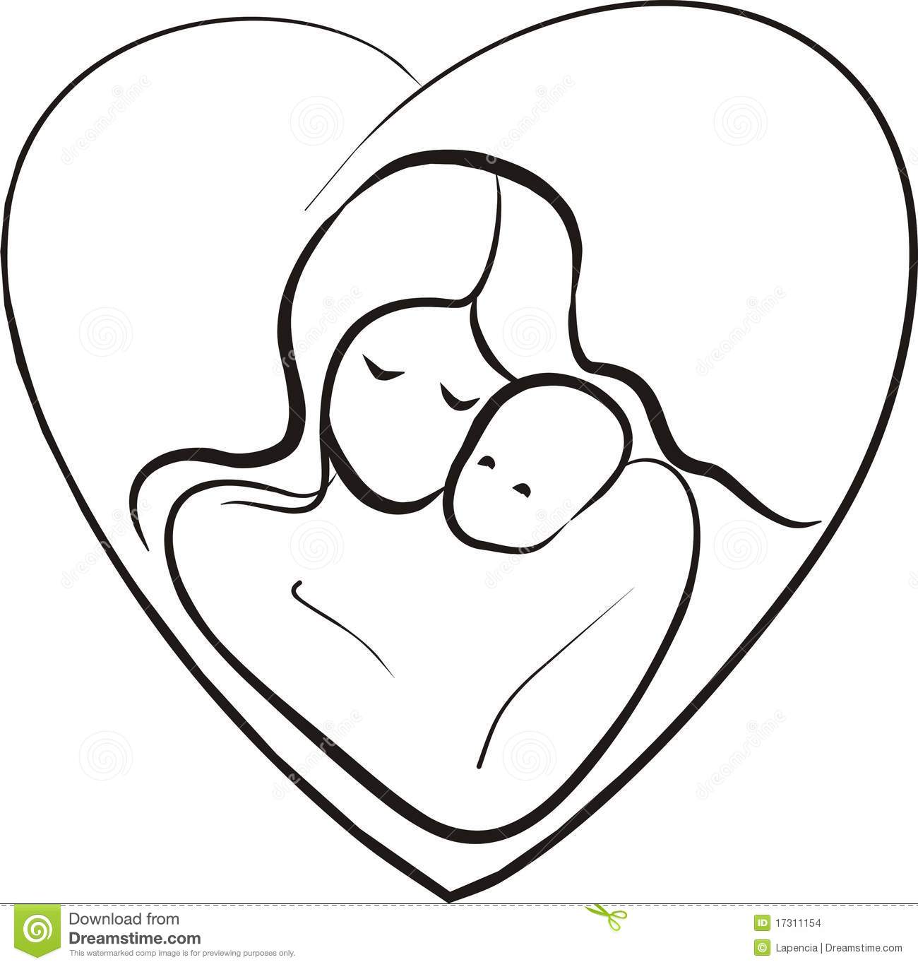 Mother And Baby Drawing | Clipart library - Free Clipart Images