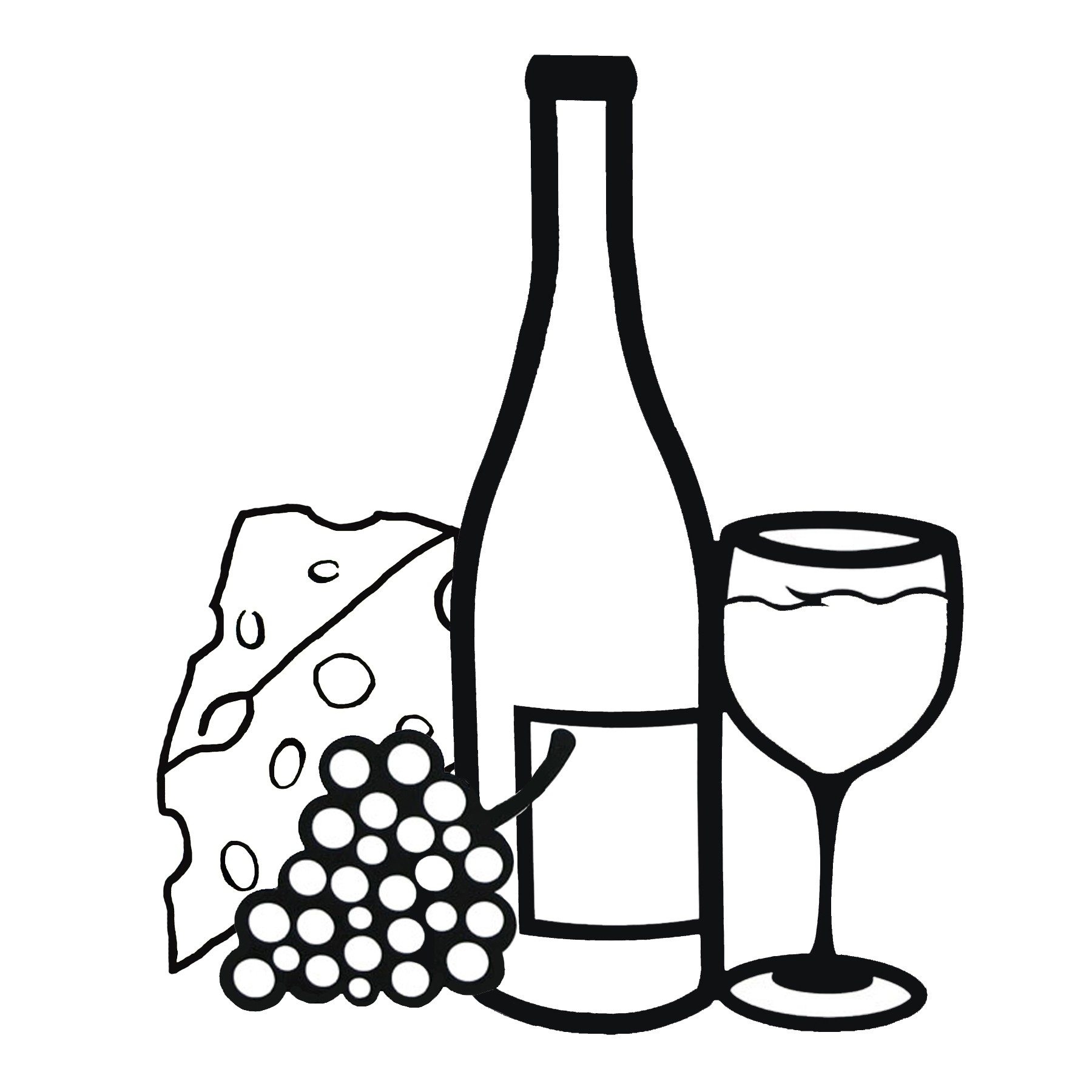 Free Wine Clipart Black And White, Download Free Wine Clipart Black And