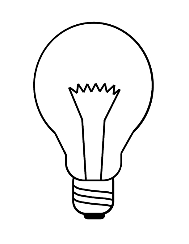 lightbulb picture Colouring Pages