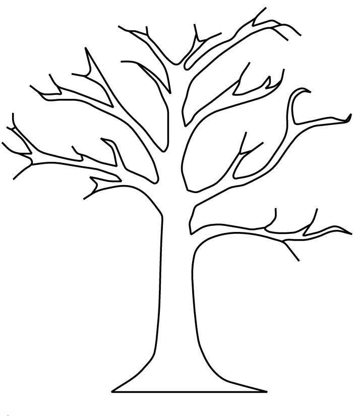 Apple Tree Without Leaves Coloring Pages - Tree Coloring Pages 