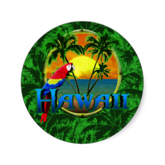 Tropical Sunsets Stickers, Tropical Sunsets Sticker Designs