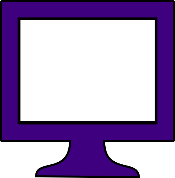 Computer Monitor Purple Frame clip art - vector clip art online 