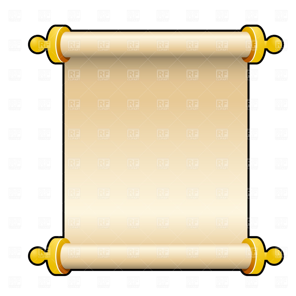 blank scroll clipart