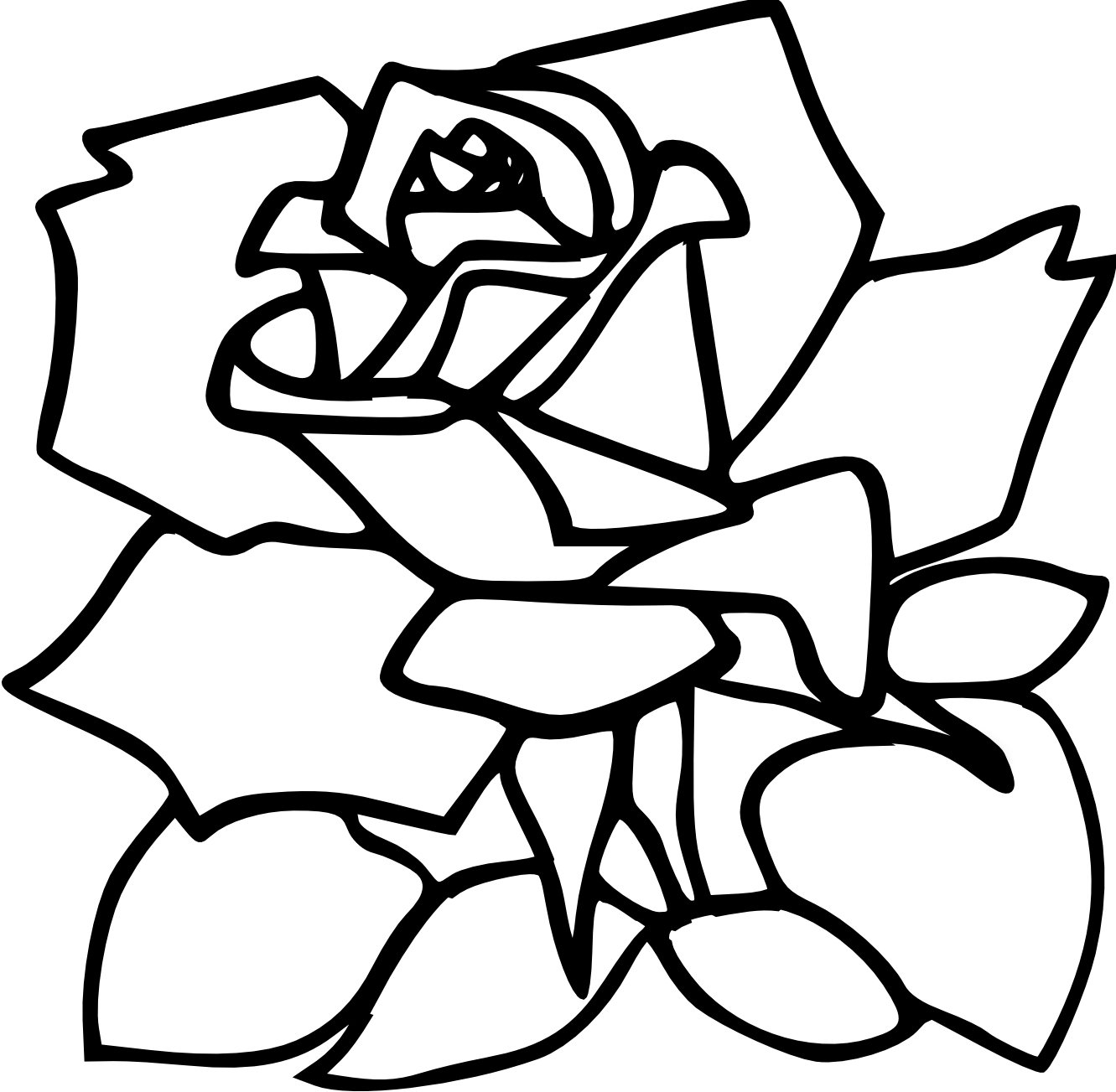 Line Art Rose 