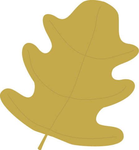 Gold Oak Autumn Leaf Clip Art - Gold Oak Autumn Leaf Image