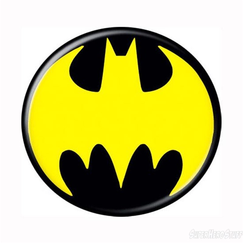 Batman Yellow Symbol Button