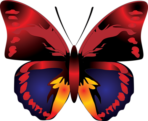 Cartoon Red Butterfly Clipart